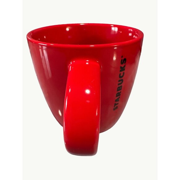 Starbucks Holiday Red Mug 14 Fl Oz Ceramic With Festive Heart Ornament Design - Picture 2 of 5